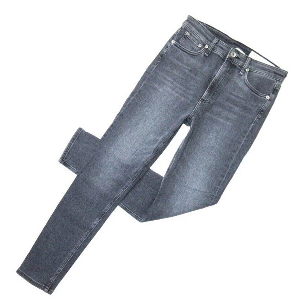 Rag & Bone Nina High Rise Ankle Skinny in Sand River Gray Stretch Jeans 26